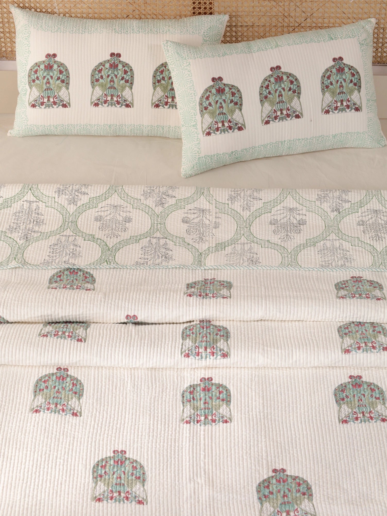 Mugal Print Cotton Soft Quilt Blanket King bed Size Cover up Quilt Blanket Throw Big Size Quilt Very Soft Natural Quilt Next day Dispatch - Image 2