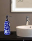Handmade Blue Base Floral Soap Dispenser
