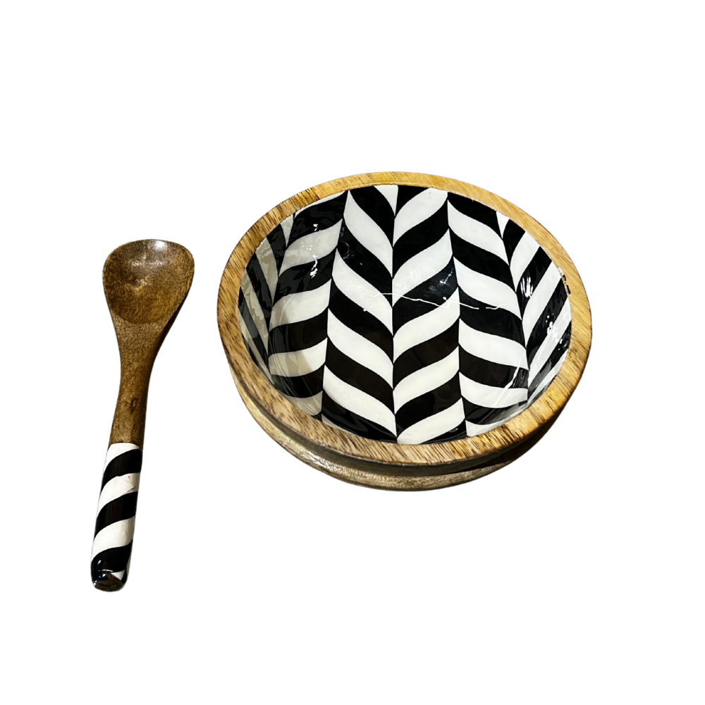 Monochrome Leaf Bowl