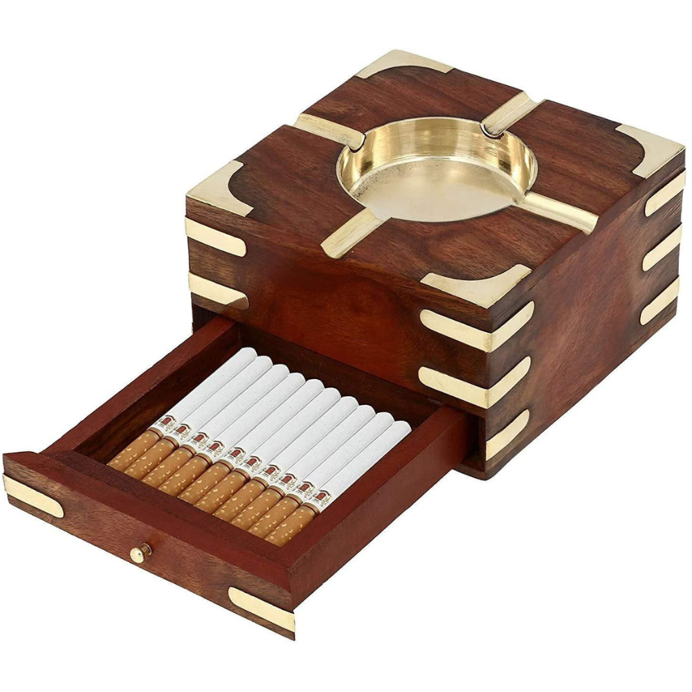 Ashtray With Cigarette Storage Case