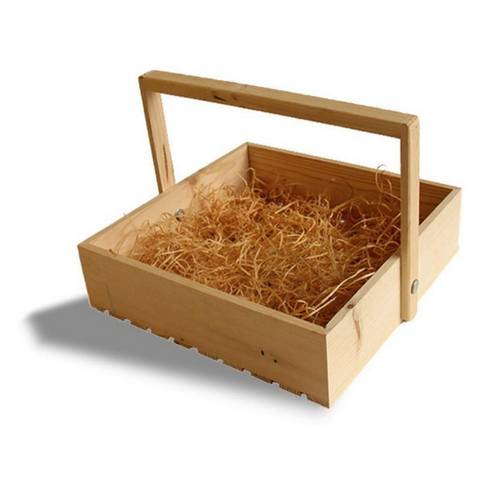 Wooden Basket with Handle