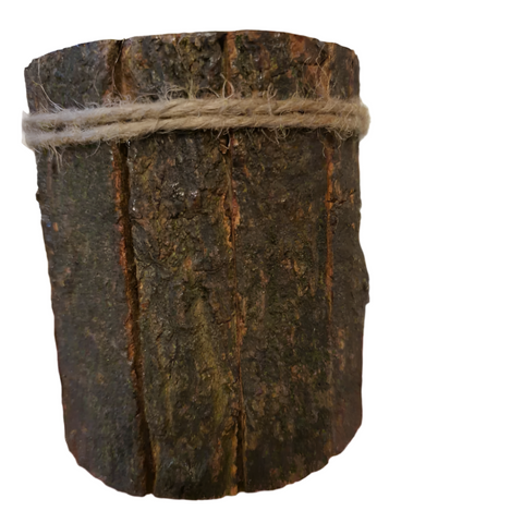 Candle Holder With Side Bark