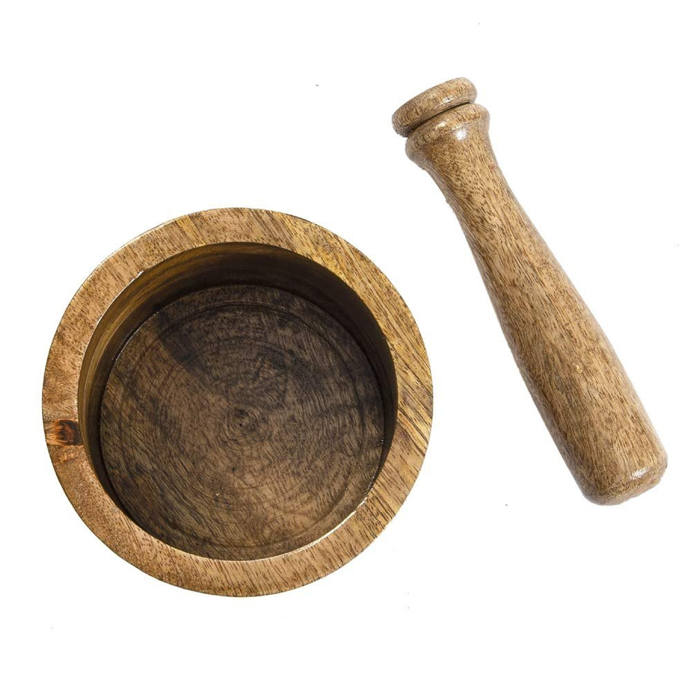 Wooden Mortar & Pestle