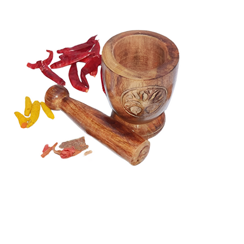 Wooden Mortar & Pestle
