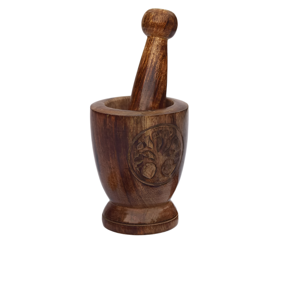 Wooden Mortar & Pestle