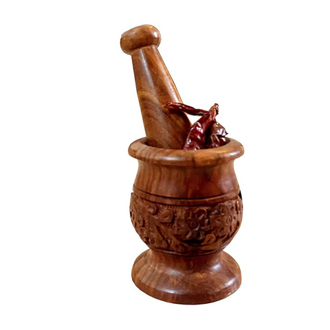 Wooden Mortar & Pestle