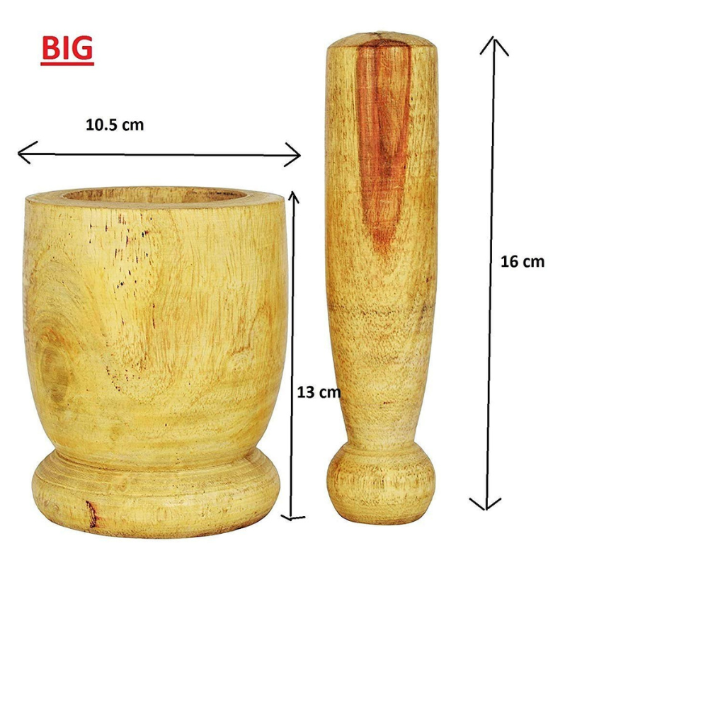 Wooden Mortar & Pestle