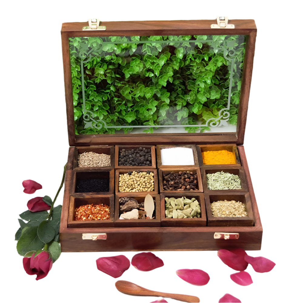 Wooden Spice Box