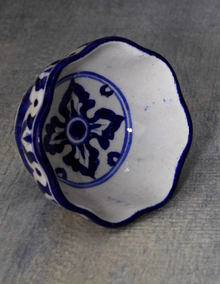 Ikat Blue Pottery Bowl Secondary image
