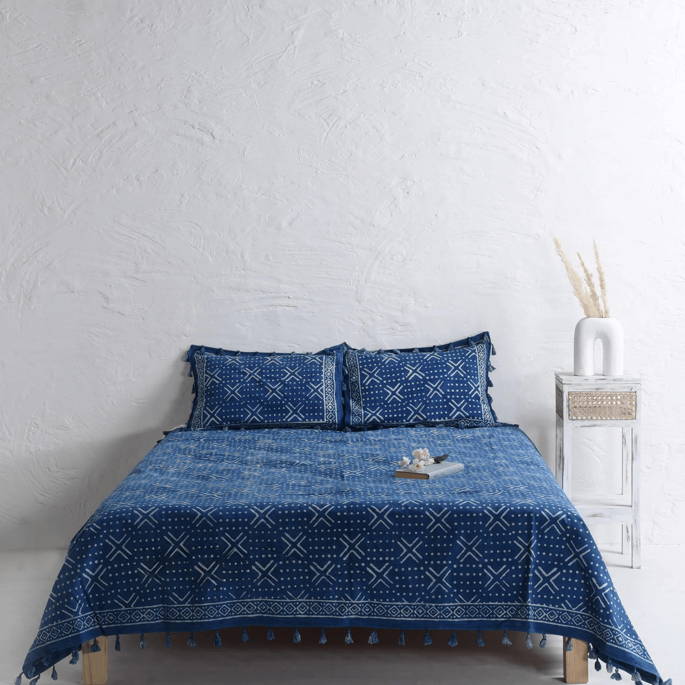 Occasion Boho Block Printed Bedsheet and Pillow Set