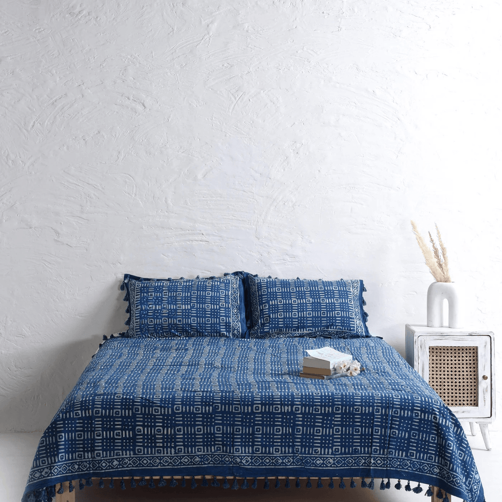 Premium Quality Block Printed Bedsheet and Pillow Set