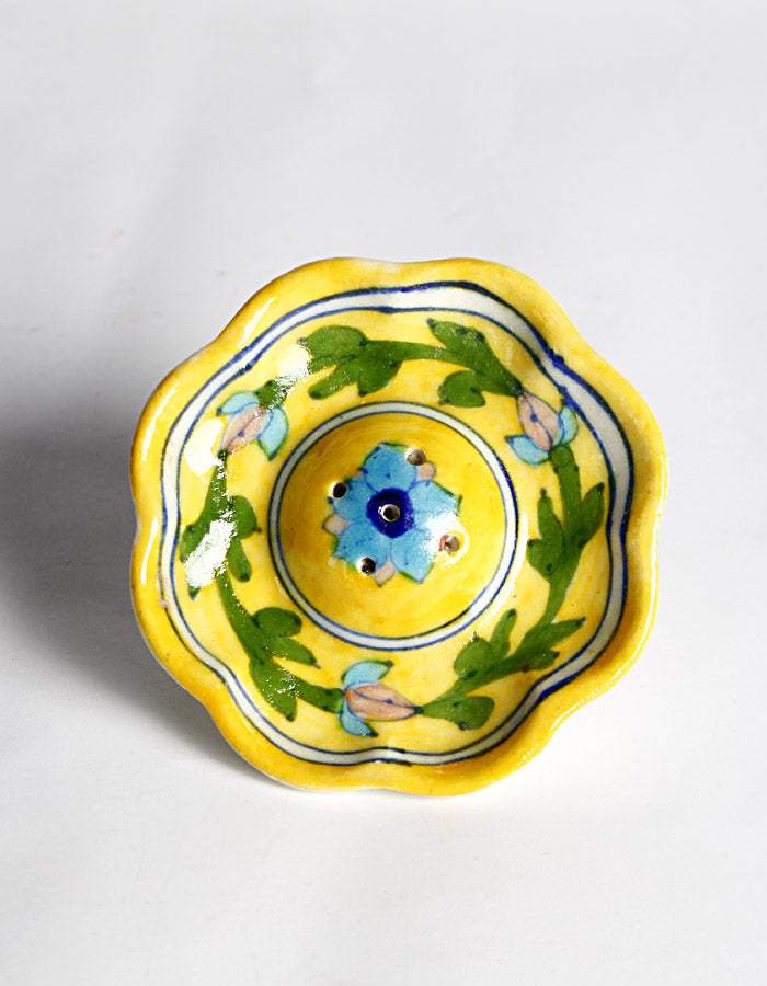 Yellow Floral Agarbatti Stand