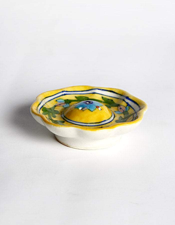Yellow Floral Agarbatti Stand
