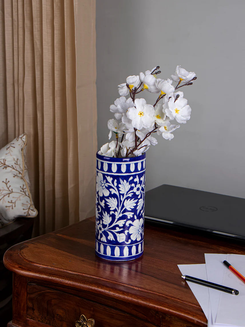 Cylinder Flower Vase Blue Main image