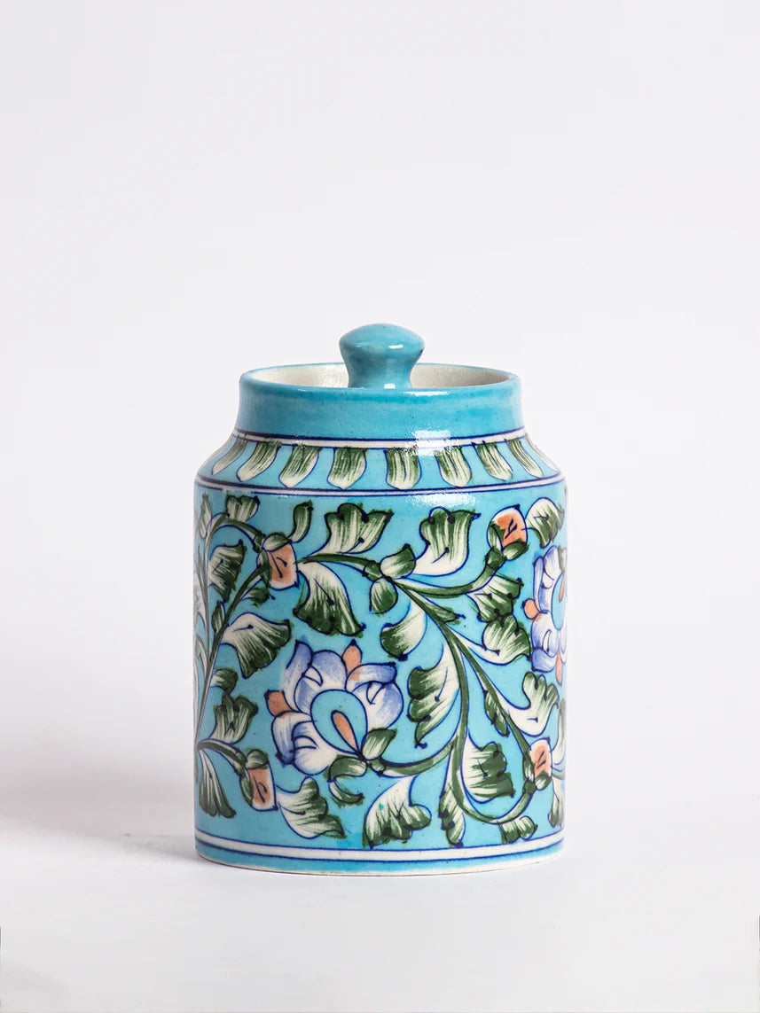 Blue Pottery Handcrafted Jar Secondary image