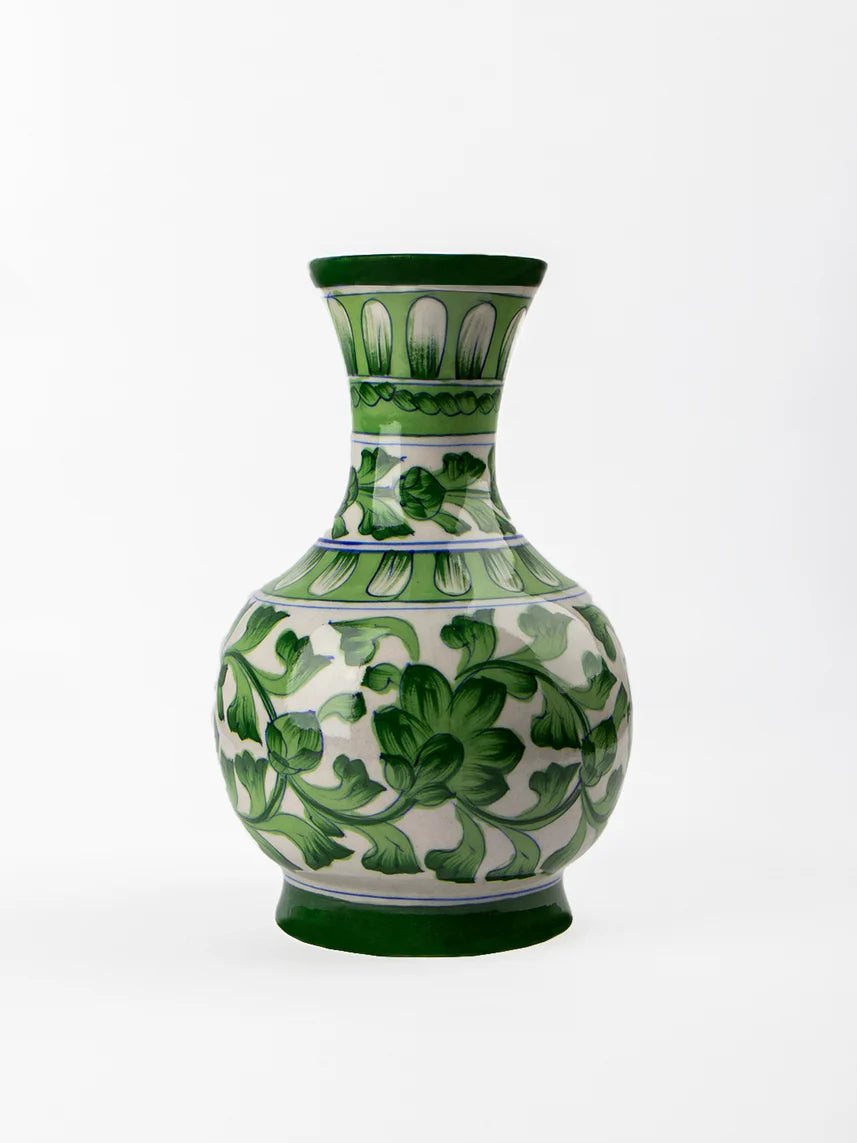 Blue Pottery Surahi Green & White Secondary image