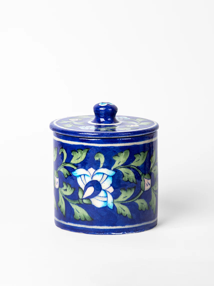 Blue Pottery Handmade Jar 2