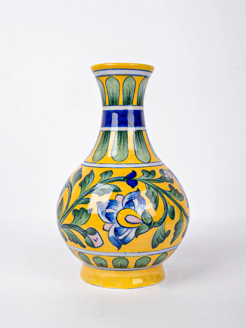 Blue Pottery Surahi Yellow color Secondary image